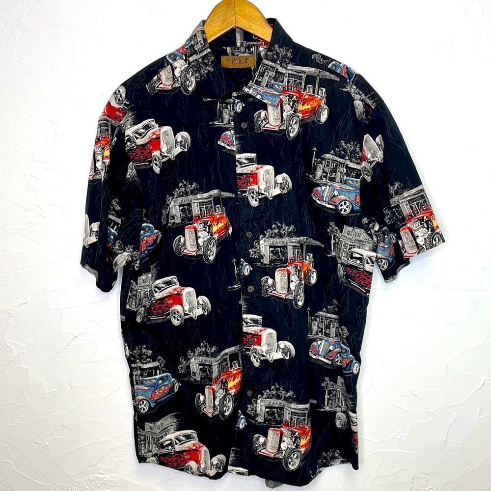 Morgan Creek Outfitters Vintage Hot Rod Button Down Short Sleeve Shirt